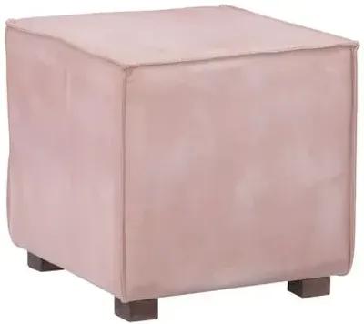 Decter Leather Pink Ottoman