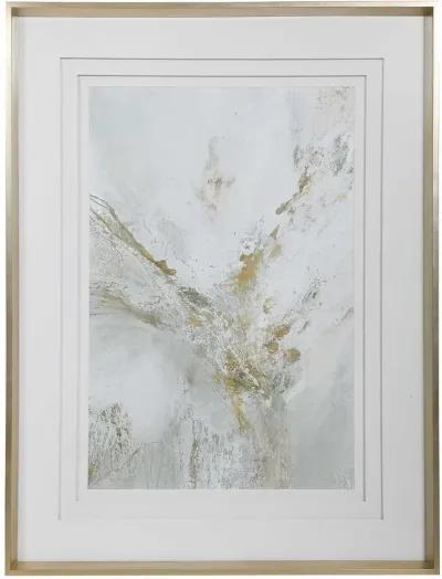 Uttermost Ethos Silver Leaf Framed Abstract Print Wall Art