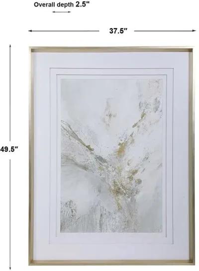 Uttermost Ethos Silver Leaf Framed Abstract Print Wall Art