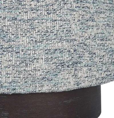 Uttermost Avila Tweed Blue/White Round Ottoman