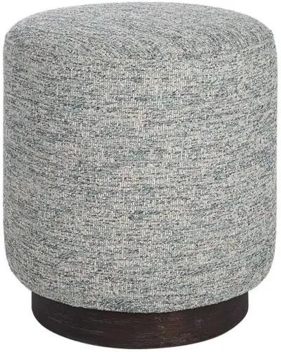 Uttermost Avila Tweed Blue/White Round Ottoman