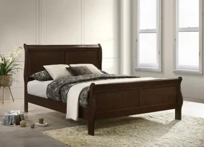 Coaster Louis Philippe Wood Queen Sleigh Bed Cappuccino