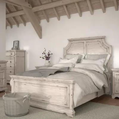 3 PCS PANEL BEDROOM SET- QUEEN BED DRESSER MIRROR