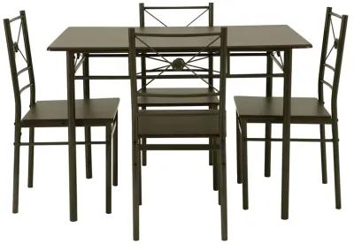 Coaster Anna 5-Piece Rectangular Dining Table Set Dark Bronze