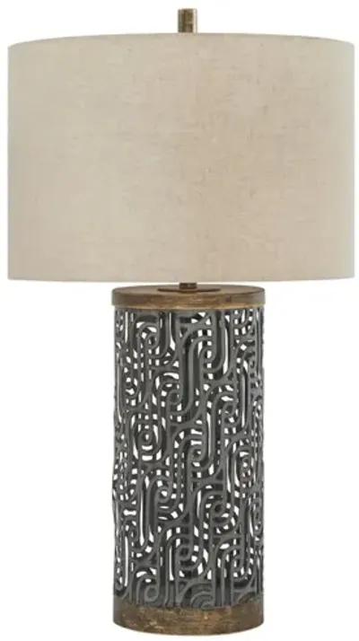 Ashley Dayo Table Lamp Gray/Gold Finish Signature Design