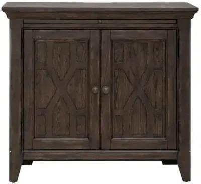 Liberty Furniture Paradise Valley Saddle Brown 2-Door Bedside Chest with Charging Station