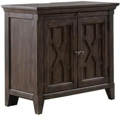 Liberty Furniture Paradise Valley Saddle Brown 2-Door Bedside Chest with Charging Station