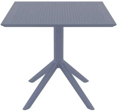 Compamia 31 Inch Outdoor Sky Square Dining Table Dark Gray