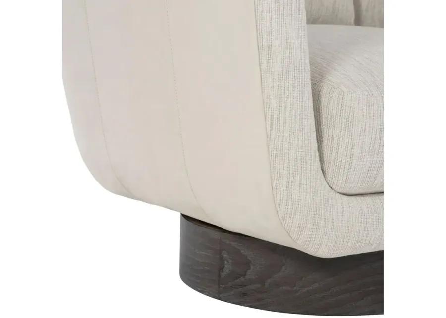 GEMMA LEATHER-FABRIC SWIVEL CHAIR