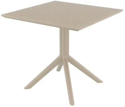 31 Inch Outdoor Sky Square Dining Table Taupe