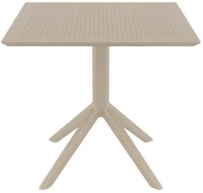 31 Inch Outdoor Sky Square Dining Table Taupe