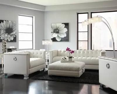 Coaster Chaviano Upholstered Track Arm Sofa Pearl White