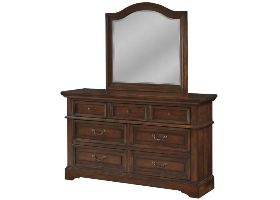 4 PCS BEDROOM SET- QUEEN BED DRESSER MIRROR NIGHTSTAND