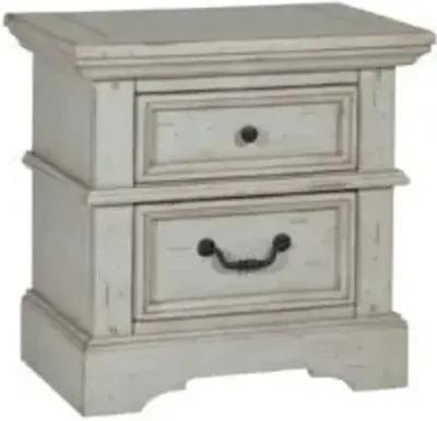 American Woodcrafters Stonebrook Small Nightstand in Light Distressed Antique Gray