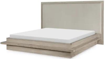 Legacy Classic Complete Upholstered Bed Queen Light Oak Finish Westwood Light