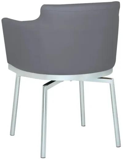 DUSTY GREY CONTEMPORARY CLUB ARM CHAIR WITH MEMORY SWIVEL