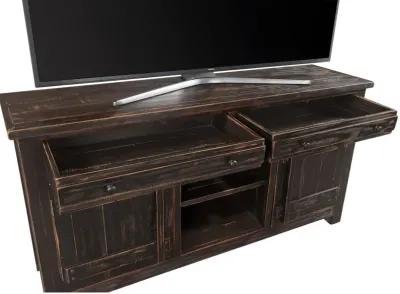 REEDS FARM WEATHERED BLACK 66 INCH TV STAND CONSOLE