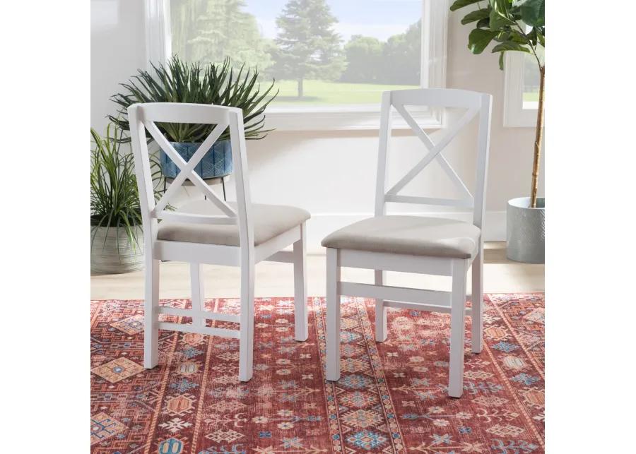 TRIENA X-BACK DINING CHAIR WHITE