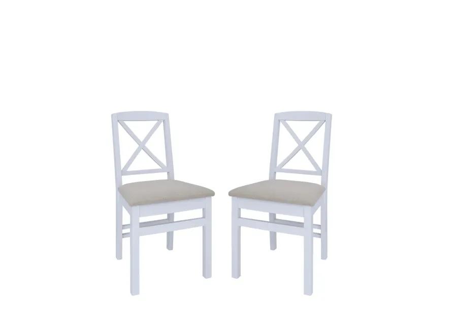 TRIENA X-BACK DINING CHAIR WHITE