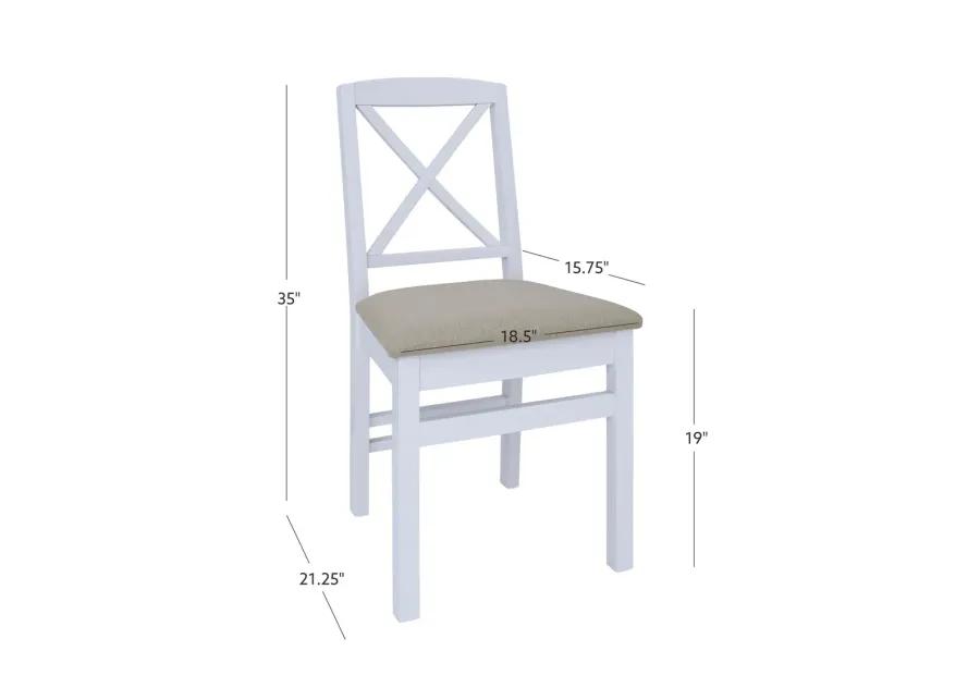 TRIENA X-BACK DINING CHAIR WHITE