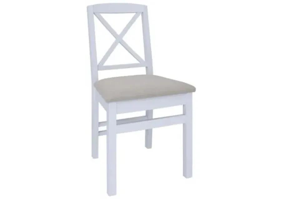 TRIENA X-BACK DINING CHAIR WHITE