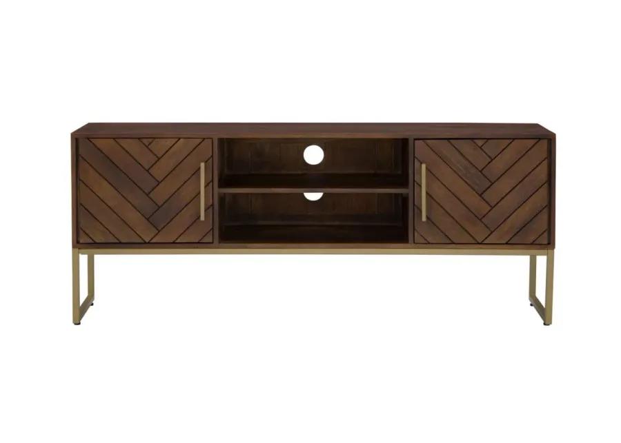 SAN MARINO TWO DOOR SOLID WOOD TV STAND