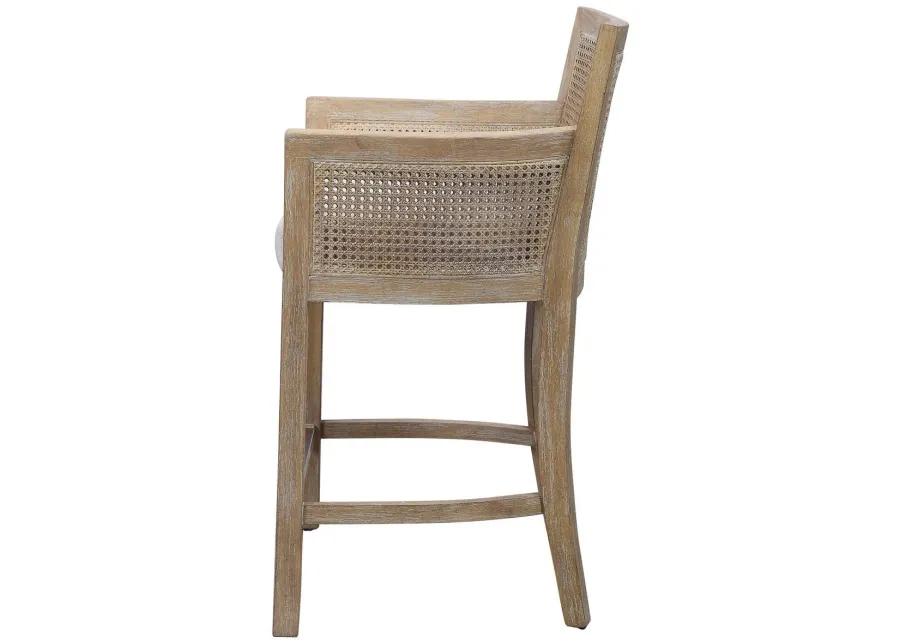 ENCORE OFF-WHITE NATURAL COUNTER HEIGHT STOOL