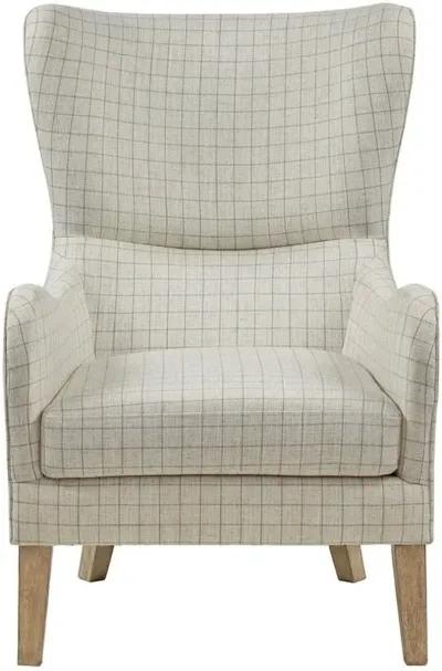 Olliix Madison Park Linen Arianna Swoop Wing Chair