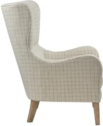 Olliix Madison Park Linen Arianna Swoop Wing Chair