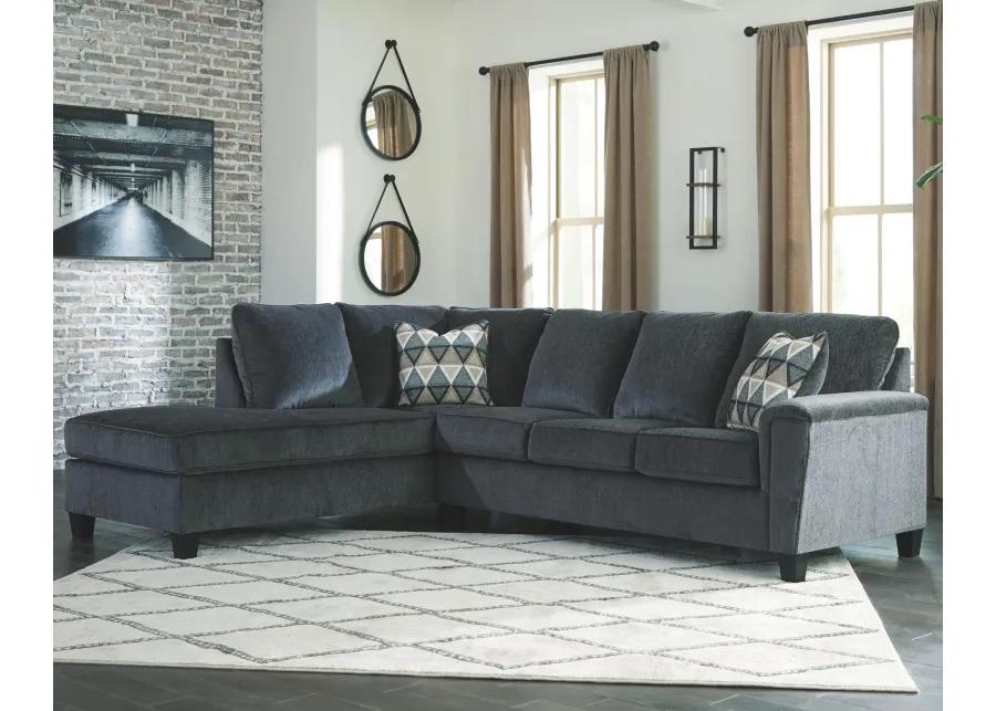 ABINGER 2-PIECE SECTIONAL WITH CHAISE SMOKE SIGNATURE DESIGN