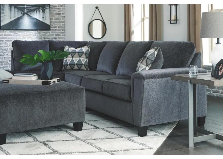 ABINGER 2-PIECE SECTIONAL WITH CHAISE SMOKE SIGNATURE DESIGN