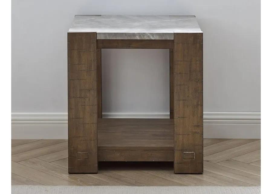 LIBBY SINTERED STONE END TABLE