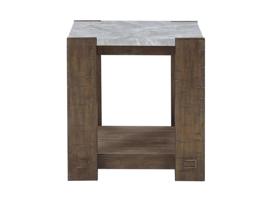 LIBBY SINTERED STONE END TABLE