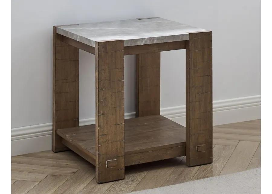 LIBBY SINTERED STONE END TABLE