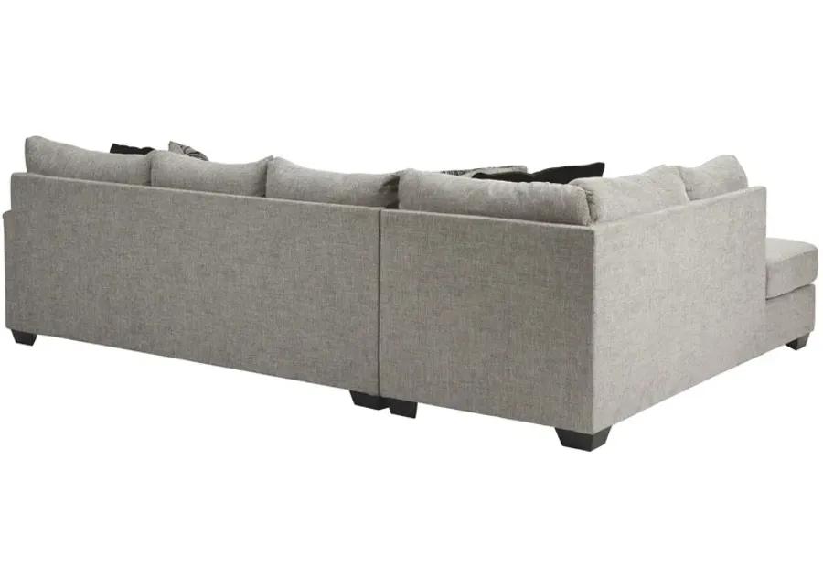 MEGGINSON 2-PIECE SECTIONAL WITH CHAISE STORM BENCHCRAFT