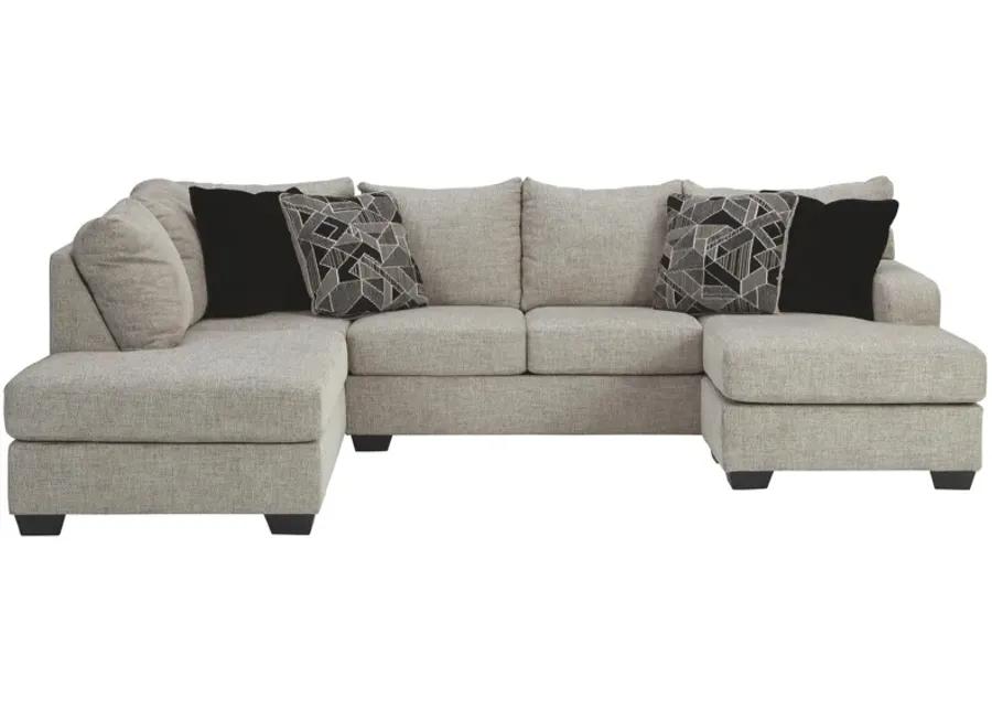 MEGGINSON 2-PIECE SECTIONAL WITH CHAISE STORM BENCHCRAFT