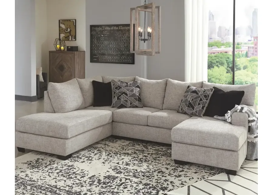 MEGGINSON 2-PIECE SECTIONAL WITH CHAISE STORM BENCHCRAFT