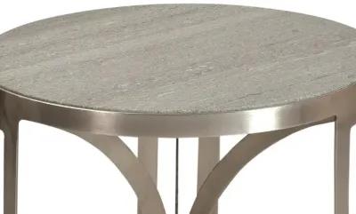 BENGAL MANOR ANTIQUE NICKEL/GREY ACCENT TABLE