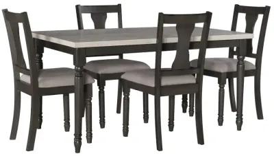 Powell Willow Grey 5-Piece Dining Set