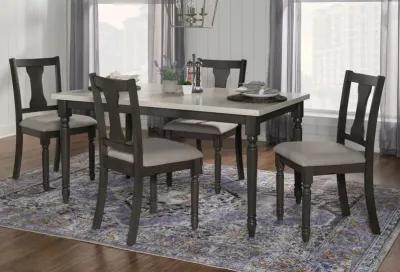 Powell Willow Grey 5-Piece Dining Set