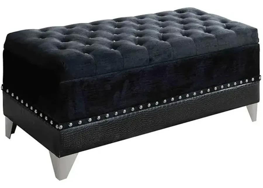 BARZINI UPHOLSTERED TRUNK BLACK