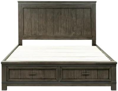 Liberty Furniture Complete King Bedroom Set Two-Sided Storage Bed, Dresser & Mirror Thornwood Hills