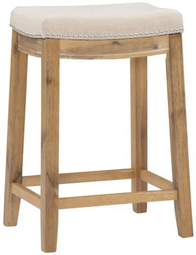 Linon Claridge Acacia Counter Stool