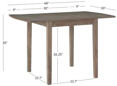 TORINO SQUARE DROP LEAF TABLE GREY WASH