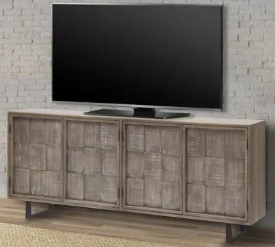 Crossings Casablanca Collection 78 Driftwood Finish Media Entertainment TV Stand