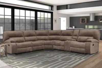 Parker House Chapman Collection 6-Piece Sectional in Kona Color