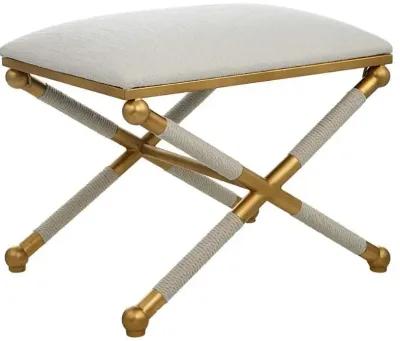 Uttermost Socialite Gold/White Small Bench