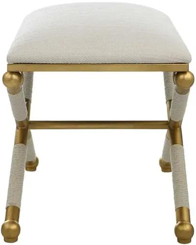 Uttermost Socialite Gold/White Small Bench