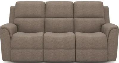 Flexsteel Henry Fog Zero Gravity Fabric Triple Power Reclining Sofa