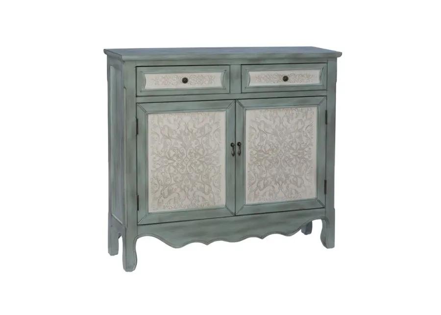 ANTIQUE BLUE & WHITE CONSOLE